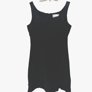 Hugo Buscatti Black Silk Sheath Dress Size 6 Sleeveless Cocktail Party